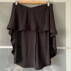 NWT Black High-Low Strapless Top